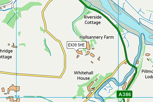 EX39 5HE map - OS VectorMap District (Ordnance Survey)