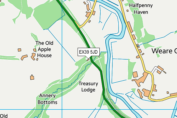 EX39 5JD map - OS VectorMap District (Ordnance Survey)