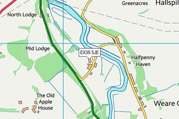 EX39 5JE map - OS VectorMap District (Ordnance Survey)