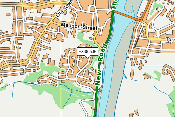 EX39 5JF map - OS VectorMap District (Ordnance Survey)
