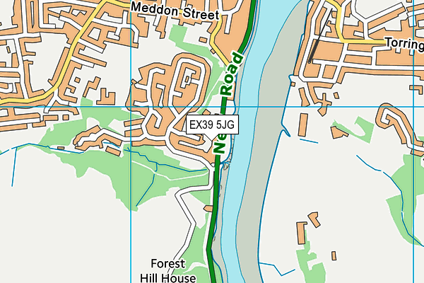 EX39 5JG map - OS VectorMap District (Ordnance Survey)