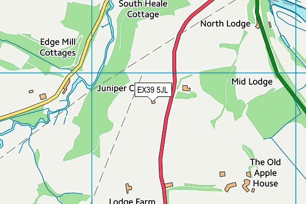 EX39 5JL map - OS VectorMap District (Ordnance Survey)