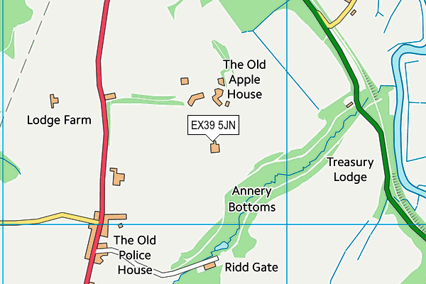EX39 5JN map - OS VectorMap District (Ordnance Survey)