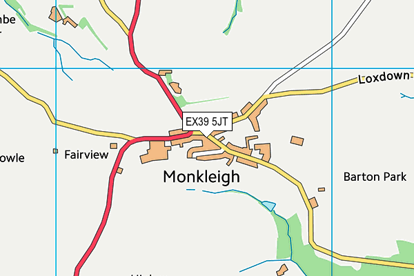 EX39 5JT map - OS VectorMap District (Ordnance Survey)