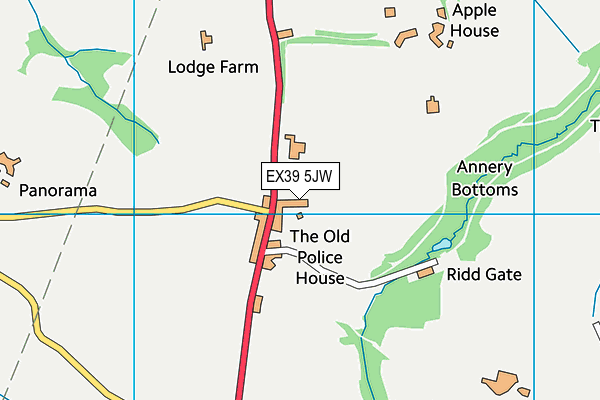 EX39 5JW map - OS VectorMap District (Ordnance Survey)