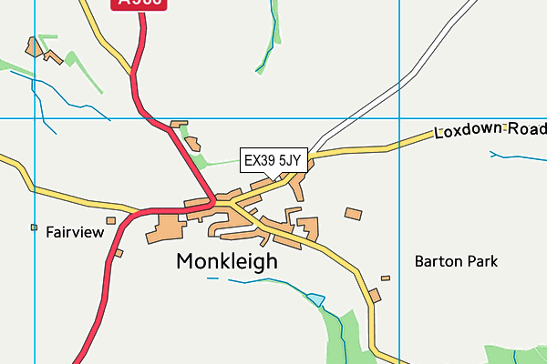 Monkleigh Primary School map (EX39 5JY) - OS VectorMap District (Ordnance Survey)