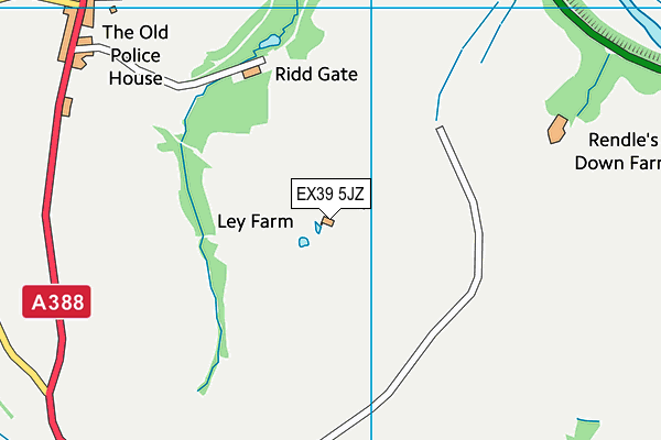 EX39 5JZ map - OS VectorMap District (Ordnance Survey)