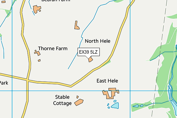 EX39 5LZ map - OS VectorMap District (Ordnance Survey)