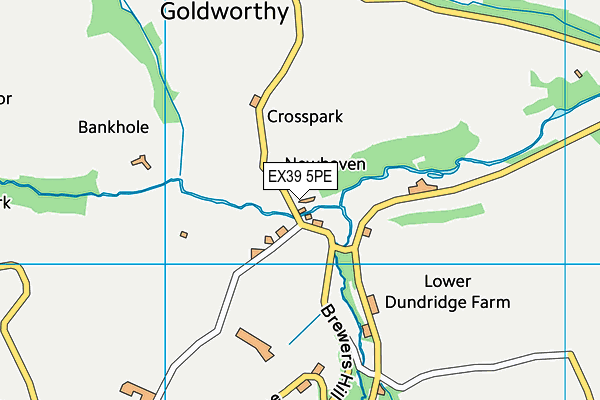 EX39 5PE map - OS VectorMap District (Ordnance Survey)