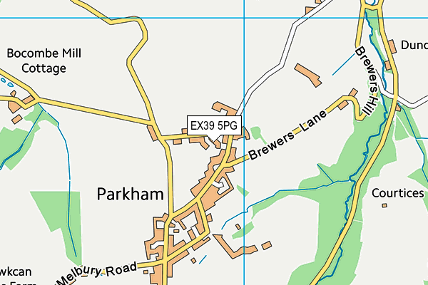 EX39 5PG map - OS VectorMap District (Ordnance Survey)