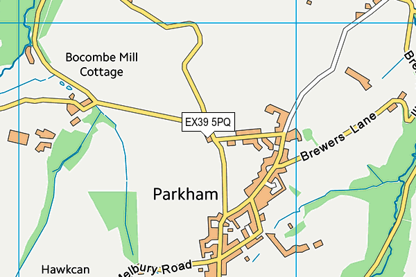 EX39 5PQ map - OS VectorMap District (Ordnance Survey)