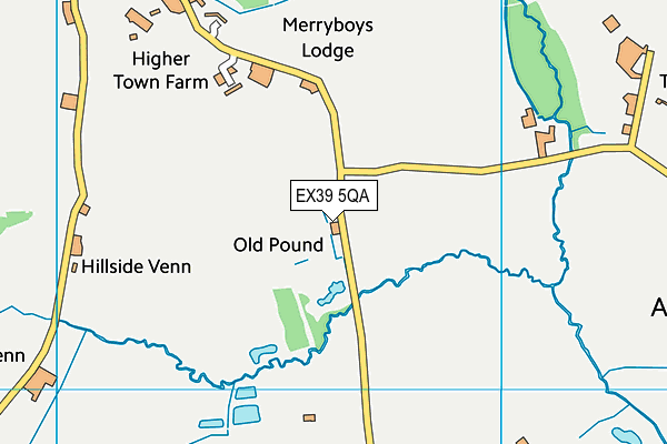 EX39 5QA map - OS VectorMap District (Ordnance Survey)