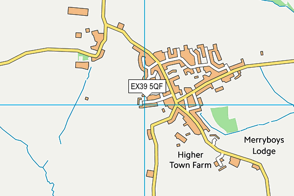EX39 5QF map - OS VectorMap District (Ordnance Survey)