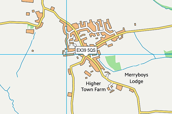 EX39 5QS map - OS VectorMap District (Ordnance Survey)