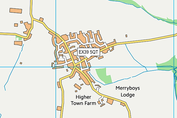 EX39 5QT map - OS VectorMap District (Ordnance Survey)