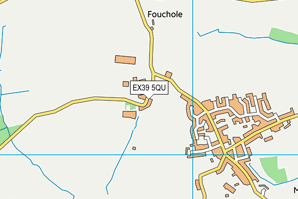 EX39 5QU map - OS VectorMap District (Ordnance Survey)