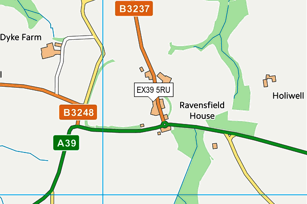 EX39 5RU map - OS VectorMap District (Ordnance Survey)