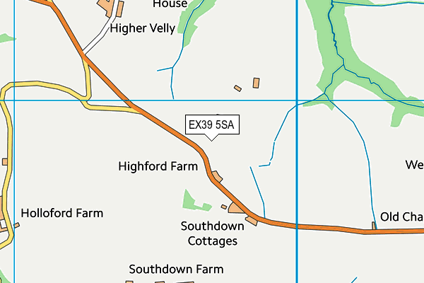 EX39 5SA map - OS VectorMap District (Ordnance Survey)