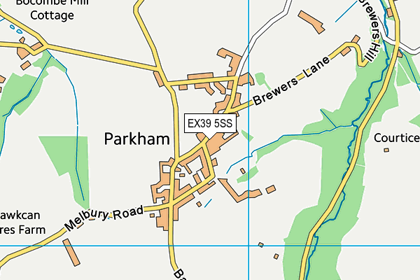 EX39 5SS map - OS VectorMap District (Ordnance Survey)