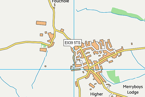 EX39 5TS map - OS VectorMap District (Ordnance Survey)