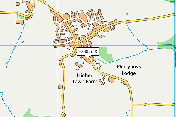 EX39 5TX map - OS VectorMap District (Ordnance Survey)