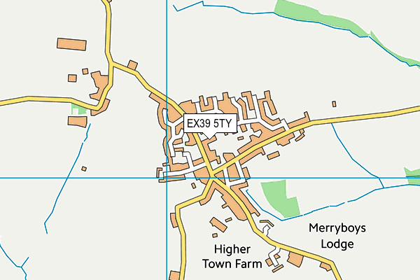 EX39 5TY map - OS VectorMap District (Ordnance Survey)