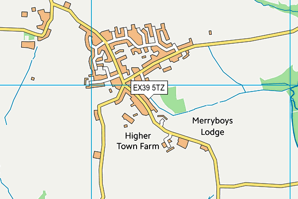 EX39 5TZ map - OS VectorMap District (Ordnance Survey)