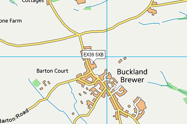 EX39 5XB map - OS VectorMap District (Ordnance Survey)