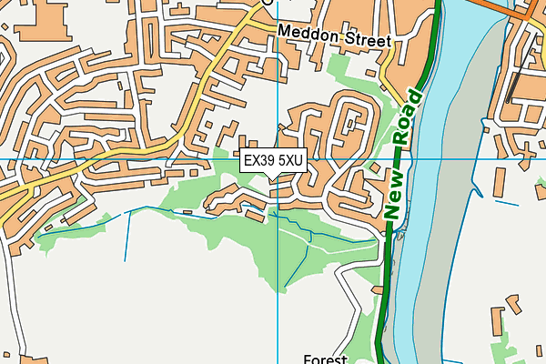 EX39 5XU map - OS VectorMap District (Ordnance Survey)