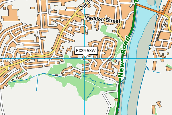 EX39 5XW map - OS VectorMap District (Ordnance Survey)