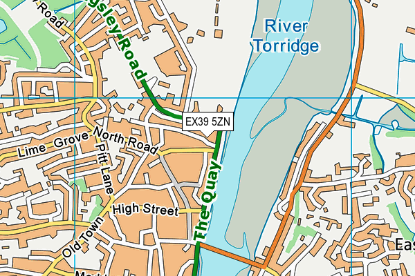 EX39 5ZN map - OS VectorMap District (Ordnance Survey)