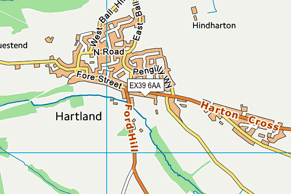 EX39 6AA map - OS VectorMap District (Ordnance Survey)