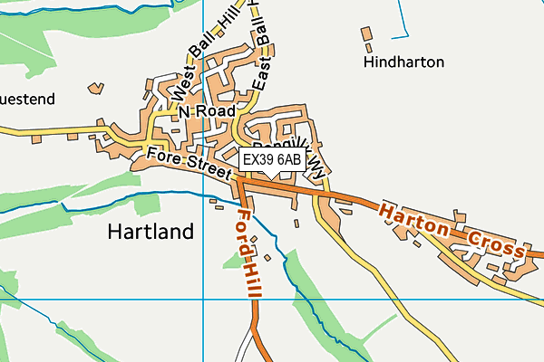 EX39 6AB map - OS VectorMap District (Ordnance Survey)