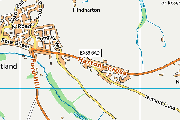 EX39 6AD map - OS VectorMap District (Ordnance Survey)