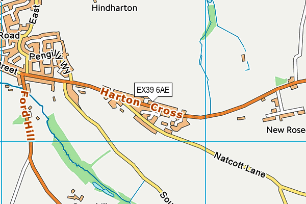 EX39 6AE map - OS VectorMap District (Ordnance Survey)