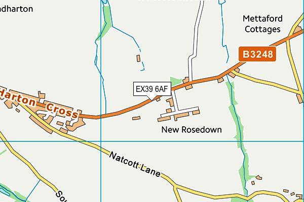 EX39 6AF map - OS VectorMap District (Ordnance Survey)