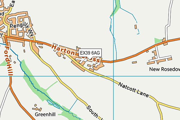 EX39 6AG map - OS VectorMap District (Ordnance Survey)