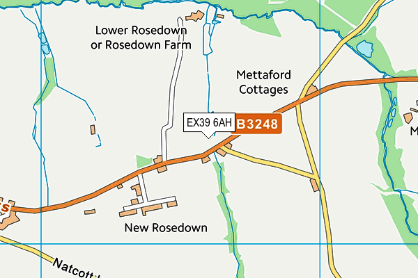 EX39 6AH map - OS VectorMap District (Ordnance Survey)