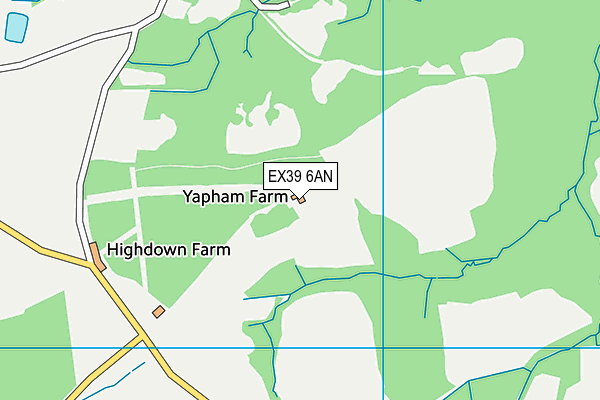 EX39 6AN map - OS VectorMap District (Ordnance Survey)