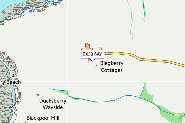 EX39 6AY map - OS VectorMap District (Ordnance Survey)