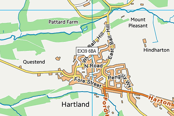 EX39 6BA map - OS VectorMap District (Ordnance Survey)