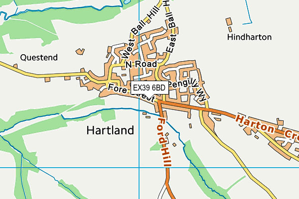 EX39 6BD map - OS VectorMap District (Ordnance Survey)