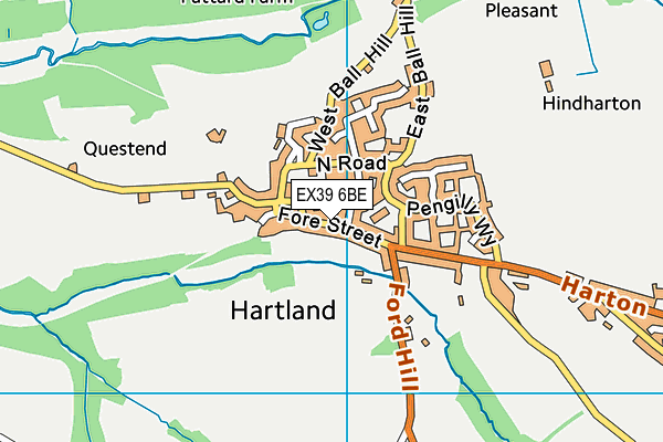 EX39 6BE map - OS VectorMap District (Ordnance Survey)