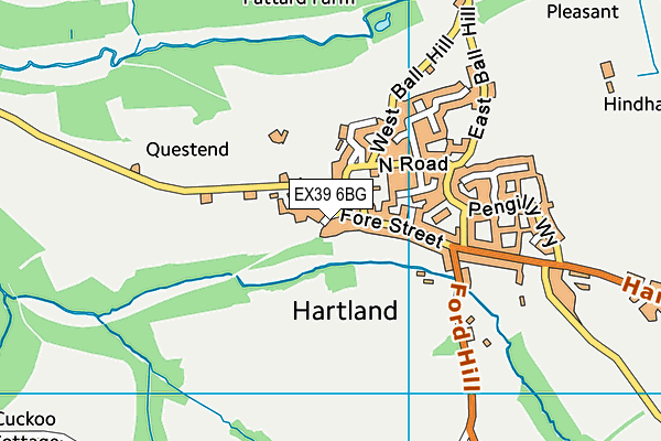 EX39 6BG map - OS VectorMap District (Ordnance Survey)