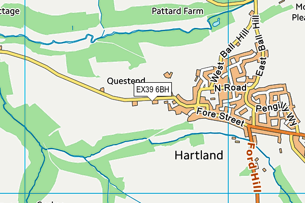 EX39 6BH map - OS VectorMap District (Ordnance Survey)