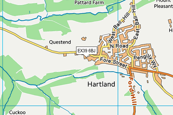 EX39 6BJ map - OS VectorMap District (Ordnance Survey)