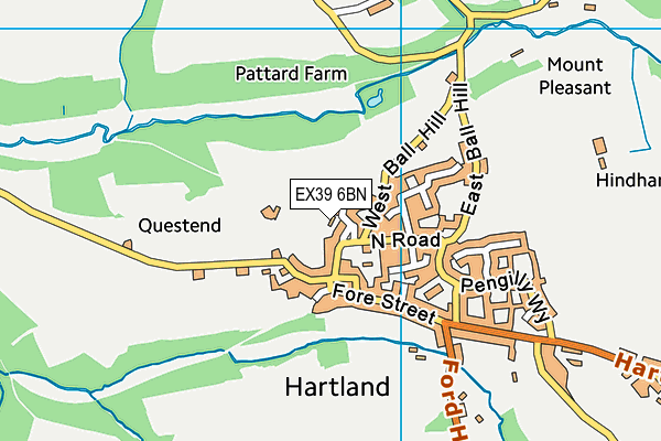 EX39 6BN map - OS VectorMap District (Ordnance Survey)