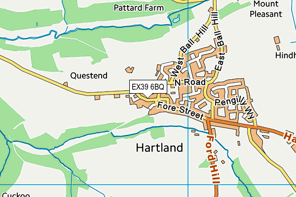 EX39 6BQ map - OS VectorMap District (Ordnance Survey)