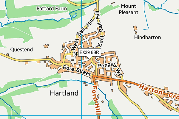 EX39 6BR map - OS VectorMap District (Ordnance Survey)