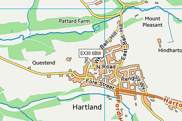 EX39 6BW map - OS VectorMap District (Ordnance Survey)